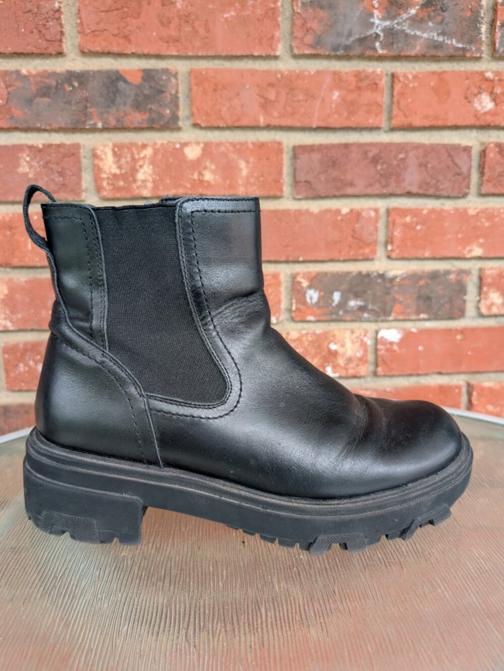 Women's House of Harlow Black Leather Ankle Boots Size 10 - Picture 2 of 11
